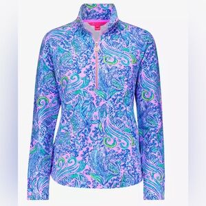 NWT Sz Med. Lilly Pulitzer Lilac Pink and Blue We Mermaid It Popover